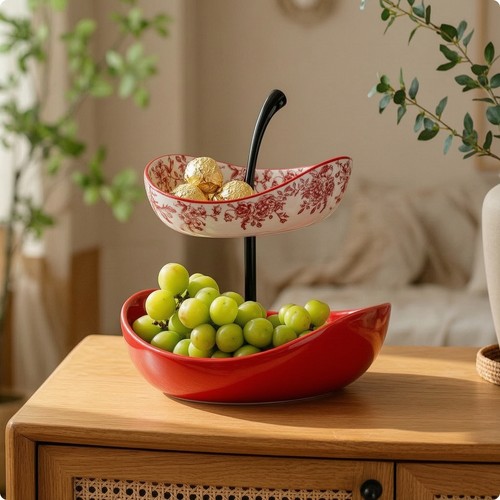 Portafrutta due piani - a,