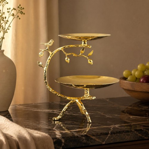 Fruttiera metallizzata due - fruttiera,